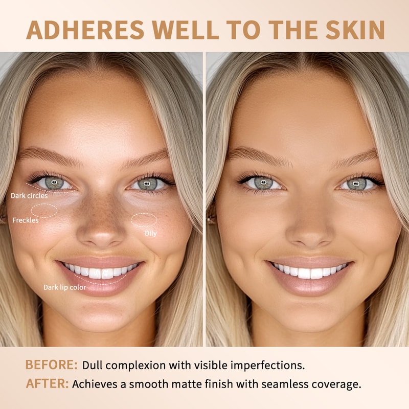 Multi Use Skin Tint Foundation Stick With Brush Matte Waterproof Long Lasting Oil Control 3