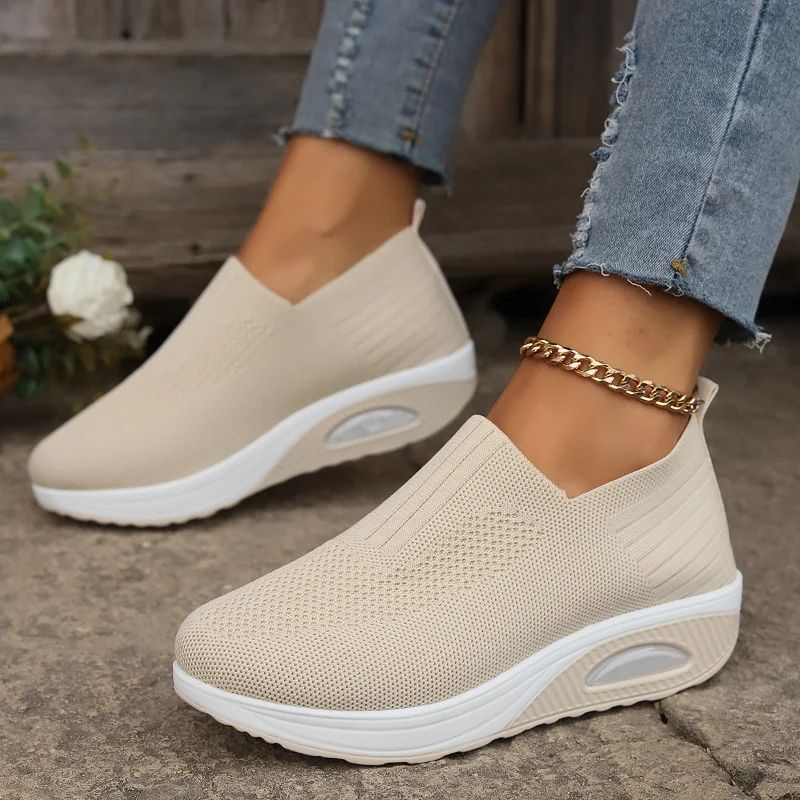 Breathable Wedge Female Sneakers Women Walking Shoes Air Cushion Non Slip Orthopedic Shoes 1