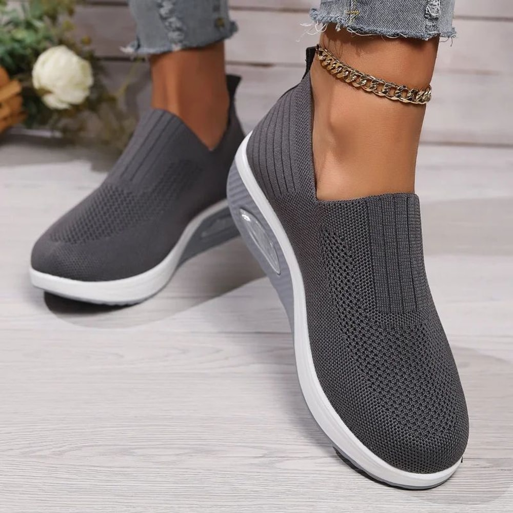 Breathable Wedge Female Sneakers Women Walking Shoes Air Cushion Non Slip Orthopedic Shoes 3