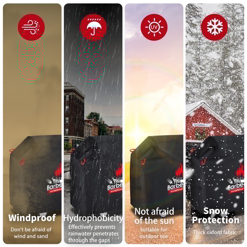 Waterproof BBQ Covers Oxford Fabric RipProof Dustproof UVResistant For Weber CharBroil Brinkmann Gr 4