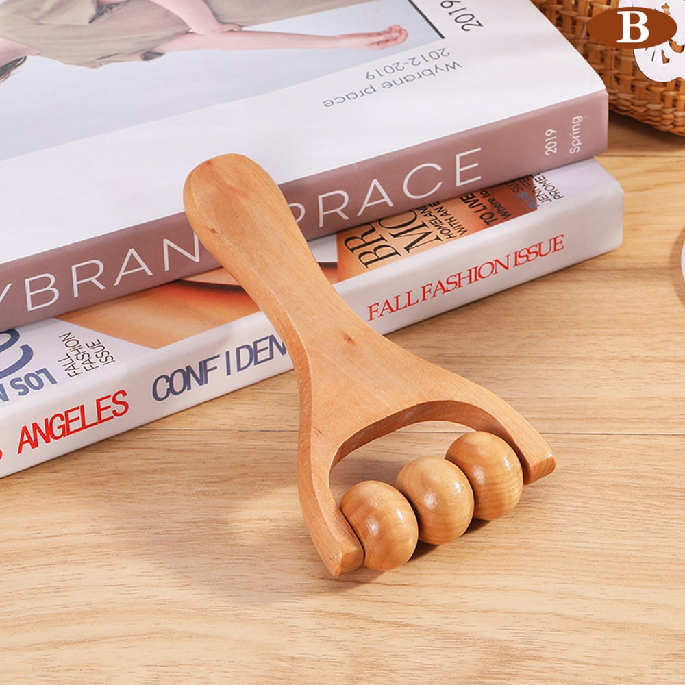 Universal Hand Massager Wooden Roller Massager Neck Shoulder And Leg Foot Massager Massage Tool 5