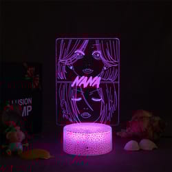 newest 3d light anime nana, children bedroom night light, led manga lamp, room decor gift for kids