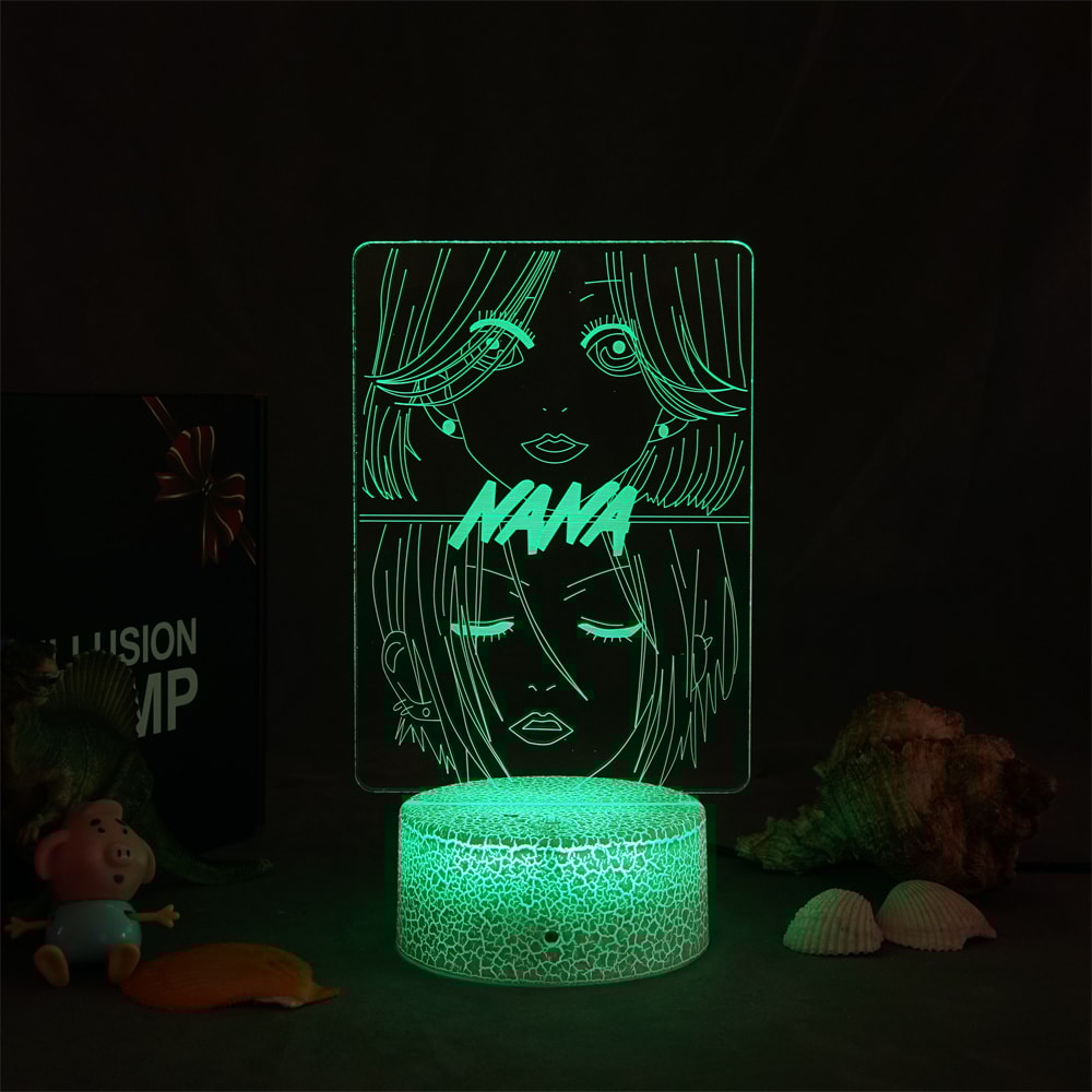 Newest 3D Light Anime Nana Children Bedroom Night Light LED Manga Lamp Room Decor Gift For Kids 1