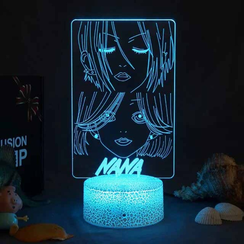 Newest 3D Light Anime Nana Children Bedroom Night Light LED Manga Lamp Room Decor Gift For Kids 6