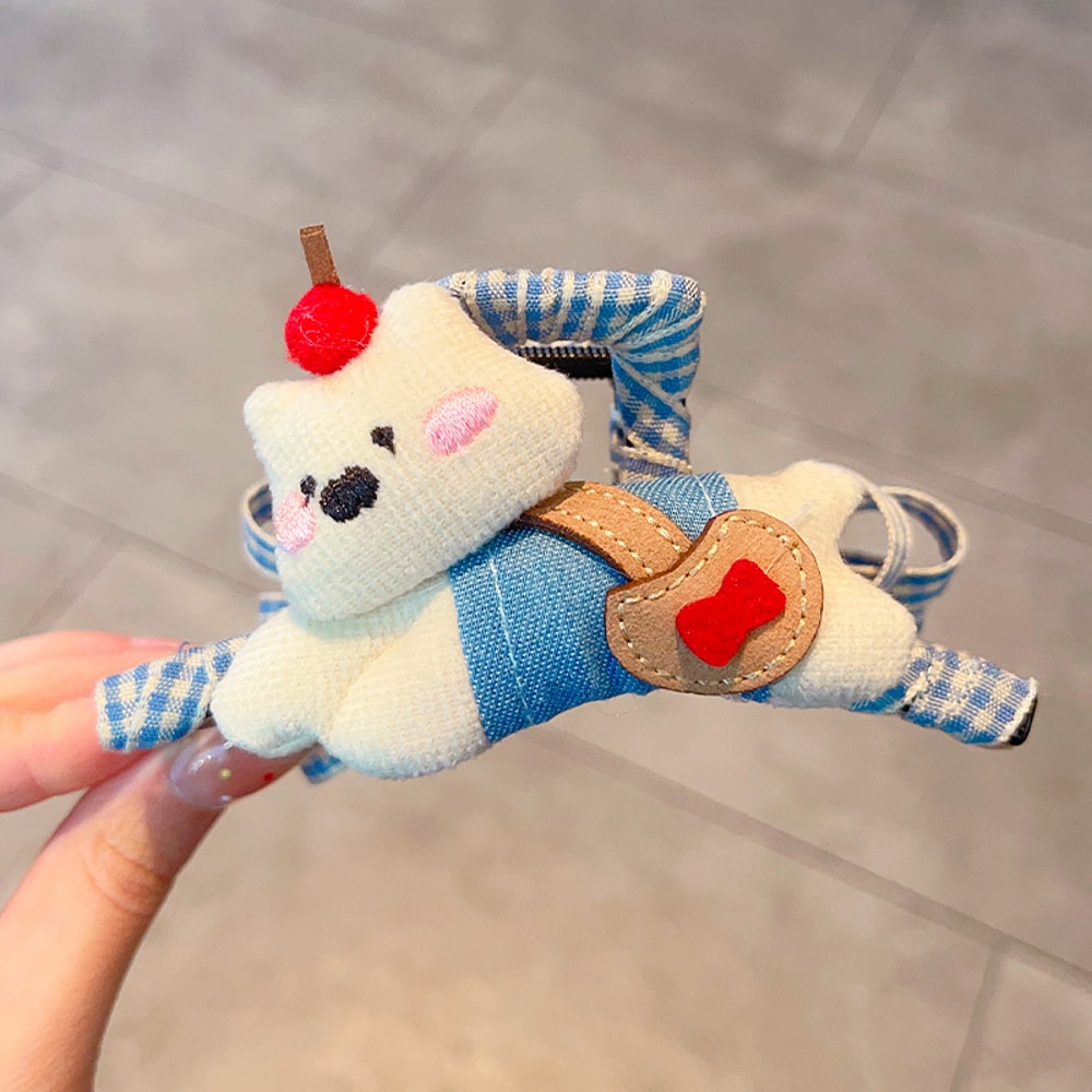 Womens New Claw Clips Cartoon Dog Bow Hair Clip Fun Shark Clip Doll Claw Clip Sweet Style Hair Acce 7