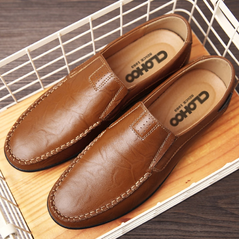 Comfortable Leather Shoes Mens Handmade Casual Loafers AntiSlip SlipOn Driving Shoes For Men 1