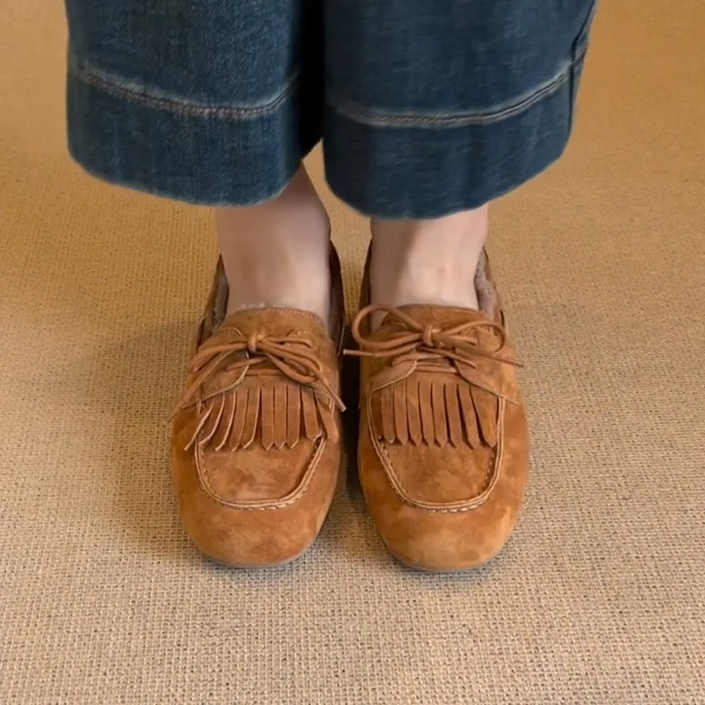 Suede Loafers Shoes Winter Fashion Designer Boots Cozy Casual Flats For Women Trendy Warm Sneakers 1