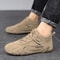 Casual Sneakers Non Slip Ankle Boots For Men Spring Khaki Work Mens Shoe Lace Up Short Boots Loafer 3