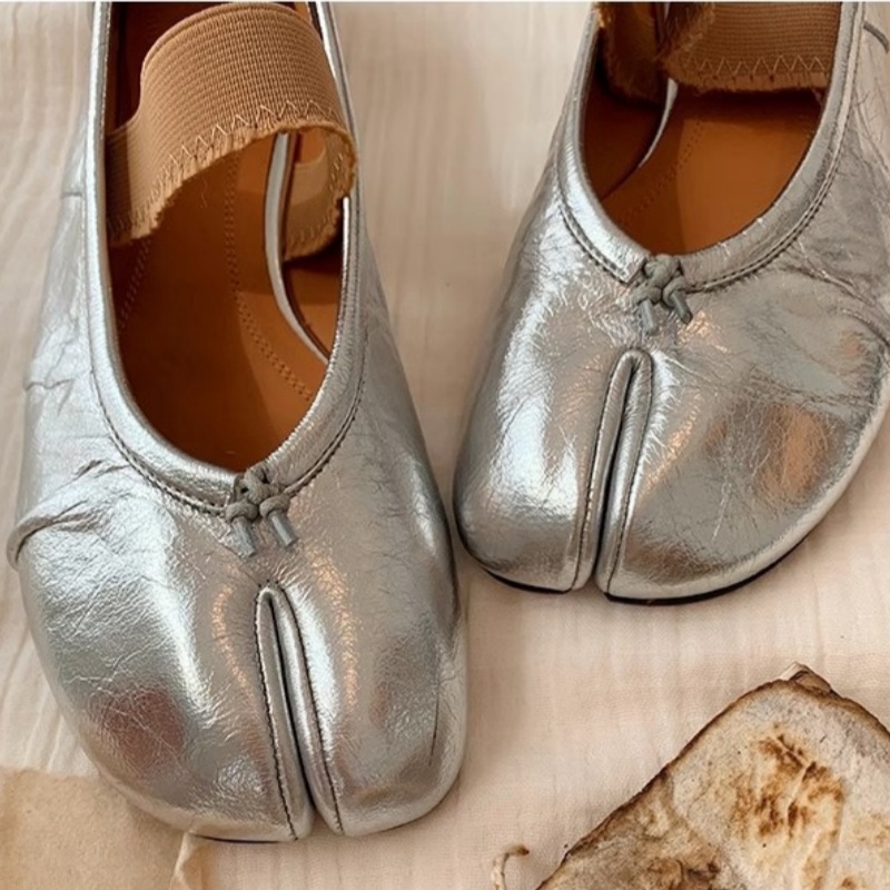 Retro Round Split Toe Flat Sneakers Women Casual Loafer Moccasins Soft Tabi Ninja Mary Jane Ballet 1