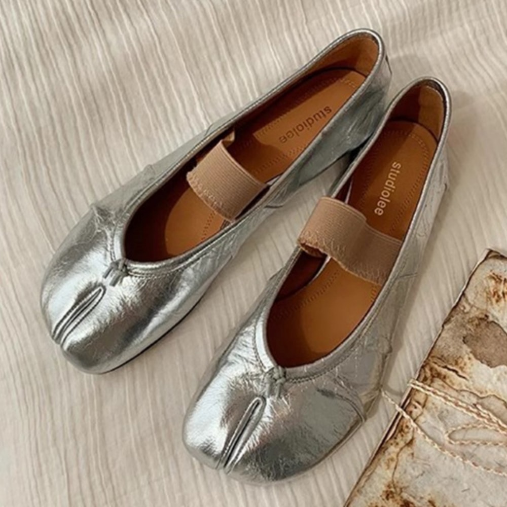 Retro Round Split Toe Flat Sneakers Women Casual Loafer Moccasins Soft Tabi Ninja Mary Jane Ballet 5