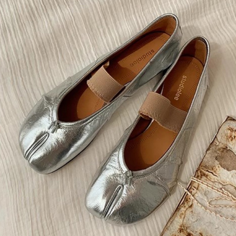 Retro Round Split Toe Flat Sneakers Women Casual Loafer Moccasins Soft Tabi Ninja Mary Jane Ballet 5