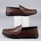 Comfortable Mens Casual Shoes, Genuine Leather Men Loafers, Breathable Slip-on Boat Shoes, Luxury Brand Formal Dress