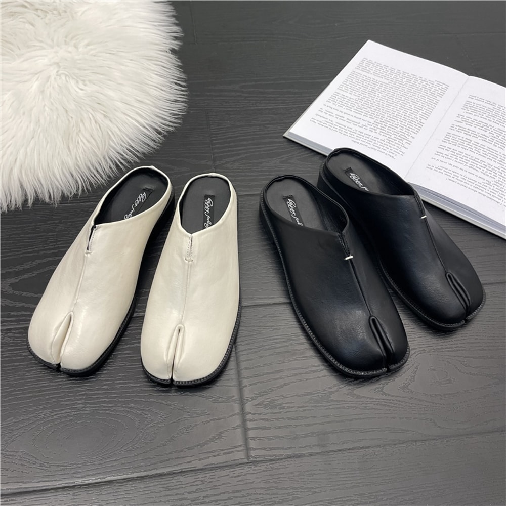 Leather Split Toe Flat Shoes For Women New Fashion Tabi Ninja Flats Cozy Loafers Casual Low Heels L 3