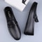 New Casual Men SlipOn Shoes Luxury Leather Blue Loafers Handmade Business Driving Flats 2