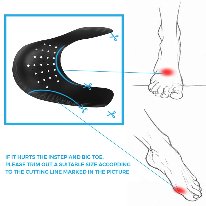 Shoe Trees For Sneakers AntiWrinkle Crease Protection Air Force Fold Support Universal Toe Cap Prot 2