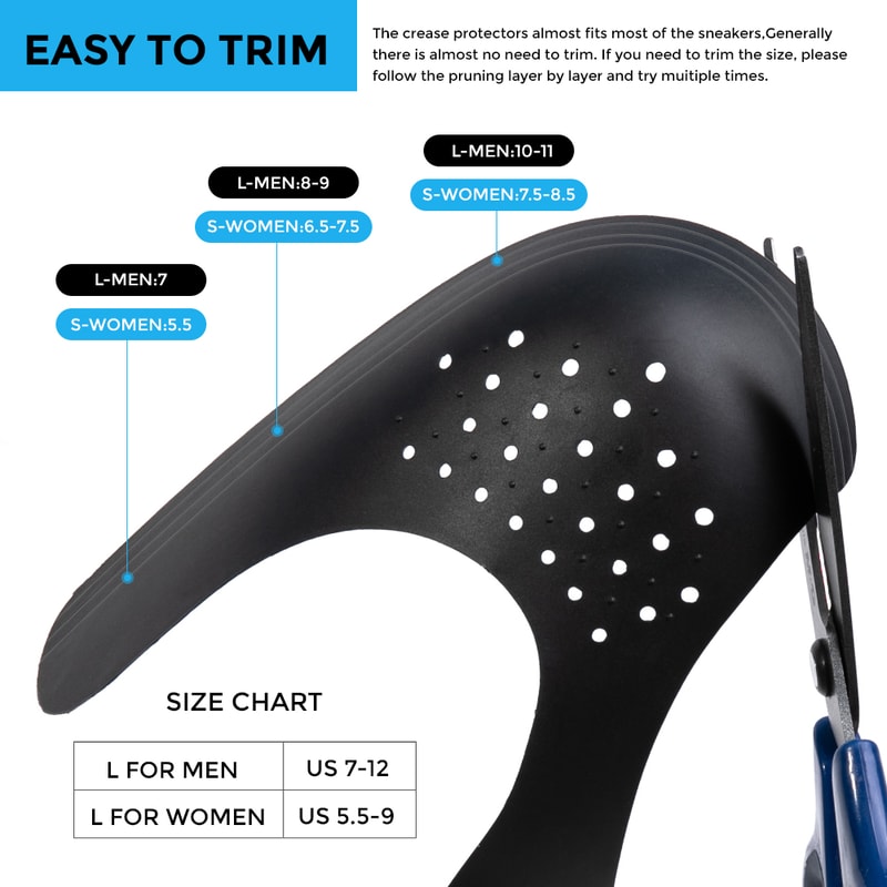 Shoe Trees For Sneakers AntiWrinkle Crease Protection Air Force Fold Support Universal Toe Cap Prot 3