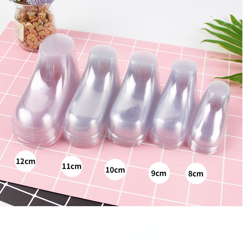 Clear PVC Baby Shoe Stretcher Child Booties Display Stand Plastic Shoe Trees Support Frame For Feet 2