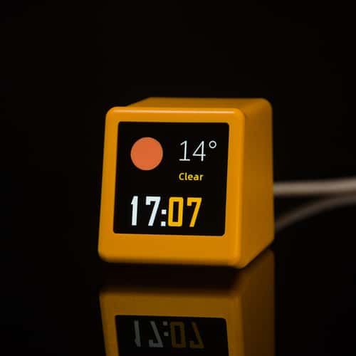 GeekMagic Smalltv-Ultra Cheap Smart Gift Desktop, WiFi Weather Forecast Station, Bed Clock with Gif