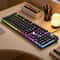 Low Profile Gamer Keyboard Wired Keyboard Gaming Laptop Desktops PC Computer Office Keyboards With 4
