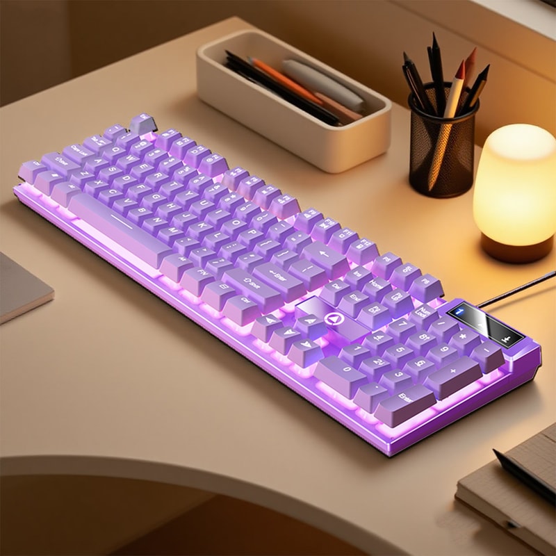 Low Profile Gamer Keyboard Wired Keyboard Gaming Laptop Desktops PC Computer Office Keyboards With 5