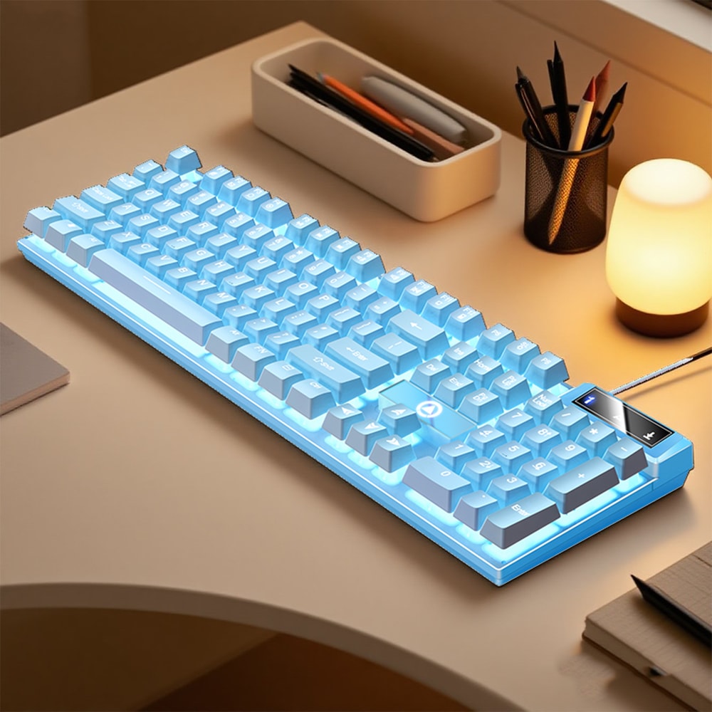 Low Profile Gamer Keyboard Wired Keyboard Gaming Laptop Desktops PC Computer Office Keyboards With 10