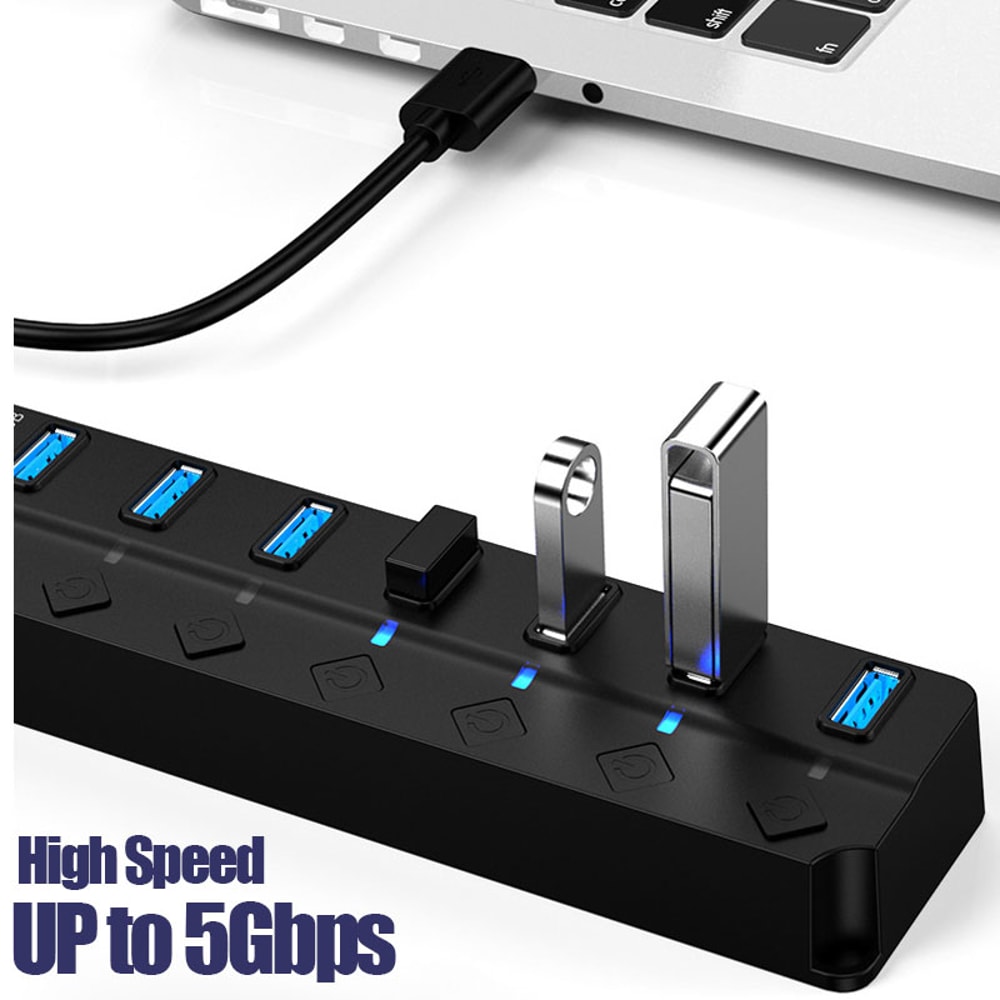 USB Adapter Multi USB Splitter Hub With Long Cable Expander For Laptop PC Accessories 4