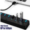 USB Adapter Multi USB Splitter Hub With Long Cable Expander For Laptop PC Accessories 4