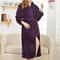Winter Warm Coral Fleece Long Robe Gown Thicken Bathrobe Sleepwear Flannel Nightdress Casual Intima 7