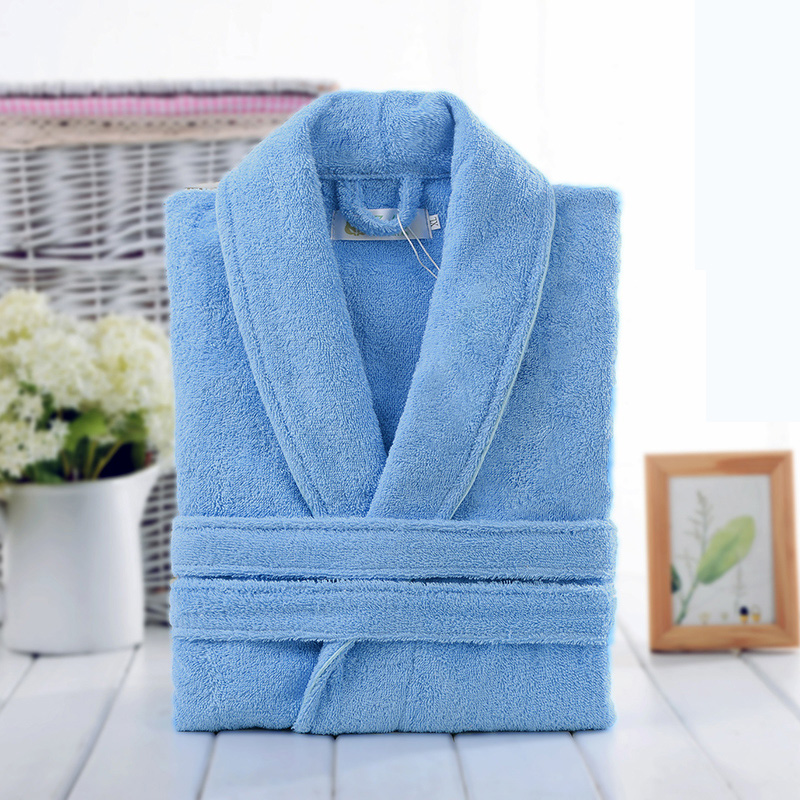 Unisex Cotton Robe Toweling Terry Soft Bathrobe For Men And Women Nightrobe Sleepwear For Lovers Ca 6