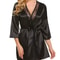 Women Sexy Lace Satin Robe Black Plus Size Sleepwear Nighty Soft Comfortable Short Nightgown Bathro 5