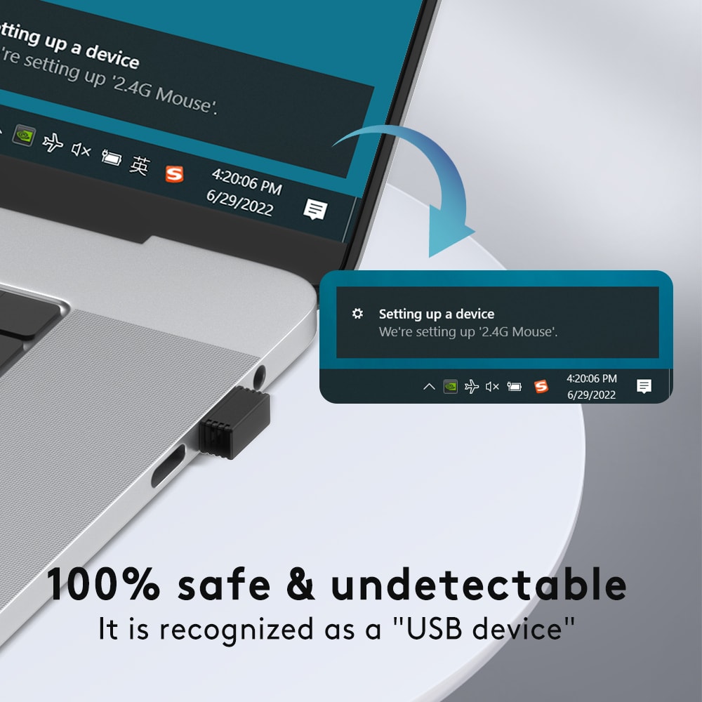 Undetectable Wireless Mouse Jigglers Mover Automatic USB Shaker Keeps Computer Awake Mouse Movement 2