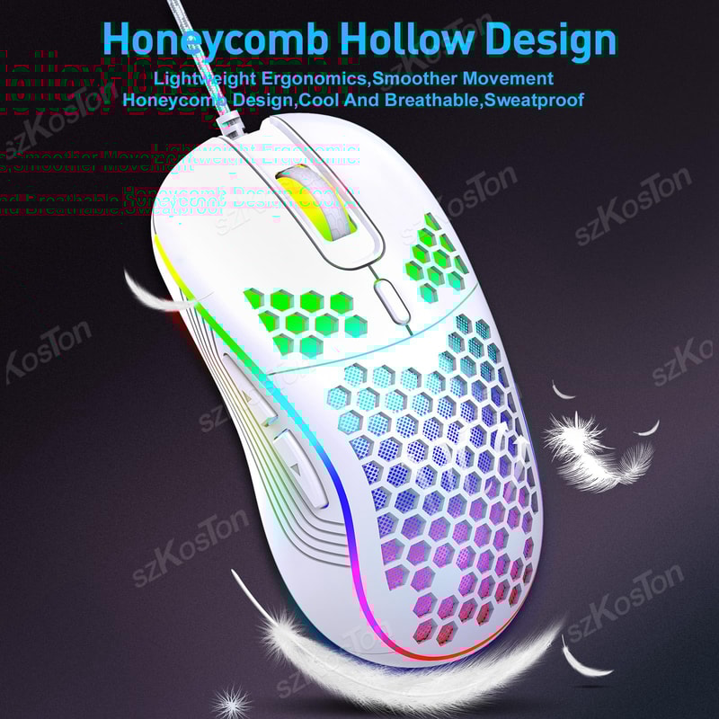 Ergonomic Wired Gaming Mouse With Adjustable Levels And Backlight Perfect For Office PC Gamers 1