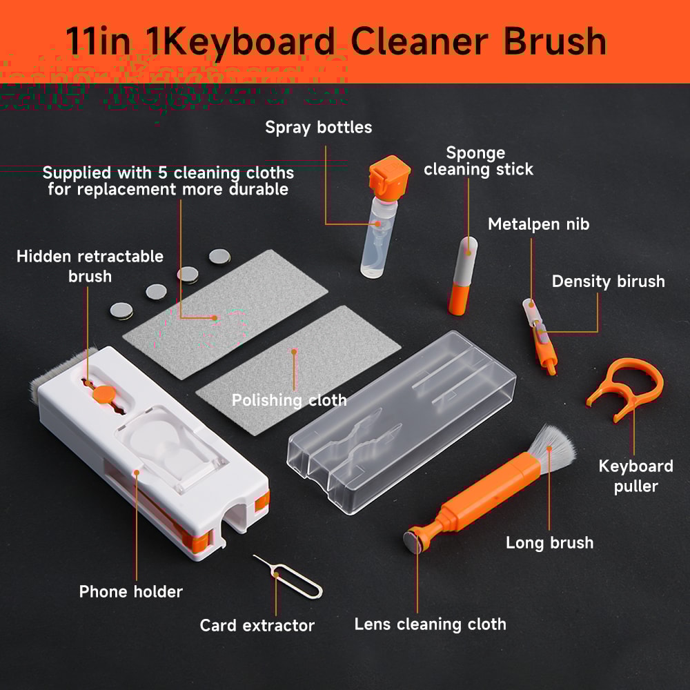 Cleaning Kit For Computer Bluetooth Earphones Keyboards Camera Sim Cards Keycaps And Phone Holder 5