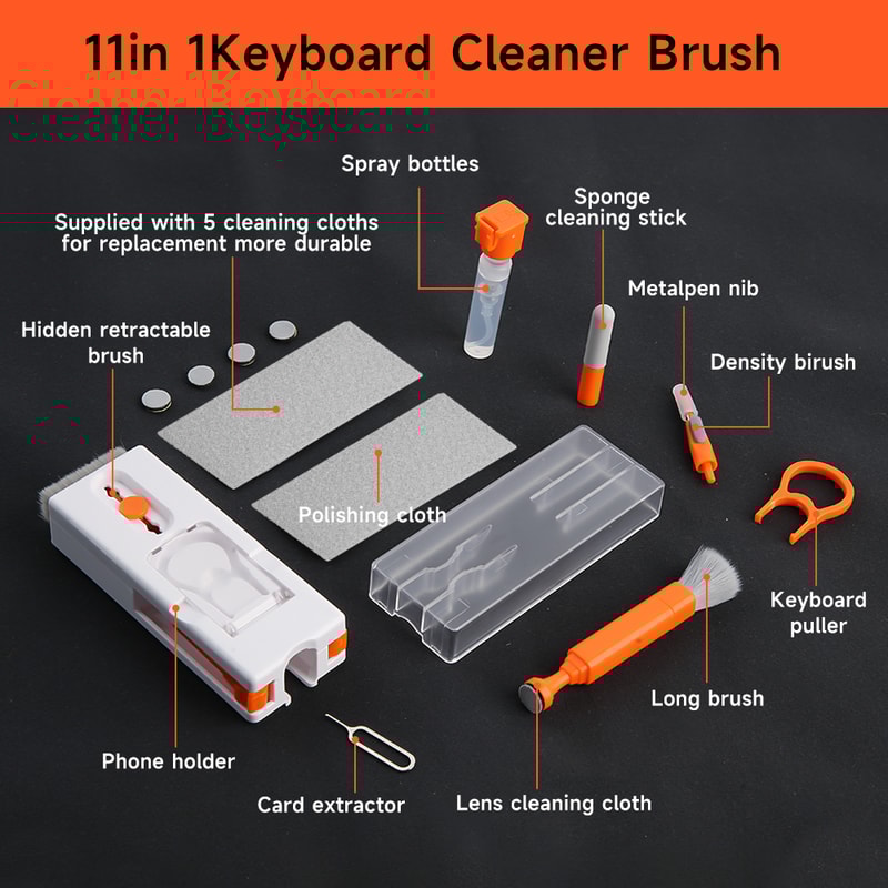 Cleaning Kit For Computer Bluetooth Earphones Keyboards Camera Sim Cards Keycaps And Phone Holder 5