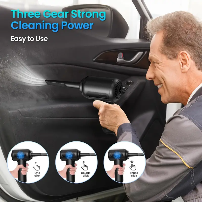 Rechargeable Compressed Air Duster Cordless Dust Blower For Cleaning Computer Keyboard Sofa And Ele 1