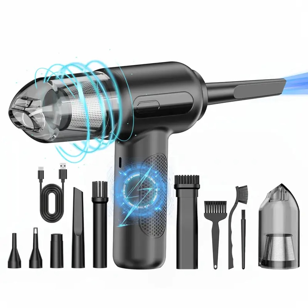 Rechargeable Compressed Air Duster Cordless Dust Blower For Cleaning Computer Keyboard Sofa And Ele 5