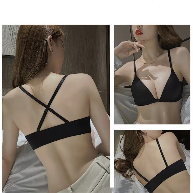 Sexy Lingerie Female Underwear Intimates Seamless Push Up Bra Front Closure Bras For Women Nonwire 2