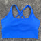 Yoga Vest Women Cross Straps Sports Bra Gym High Impact Fitness Bralette Push Up Running Underwear 2