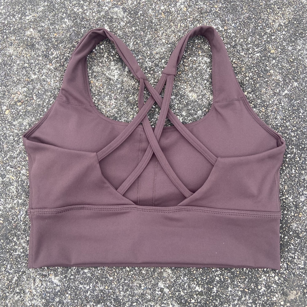 Yoga Vest Women Cross Straps Sports Bra Gym High Impact Fitness Bralette Push Up Running Underwear 5