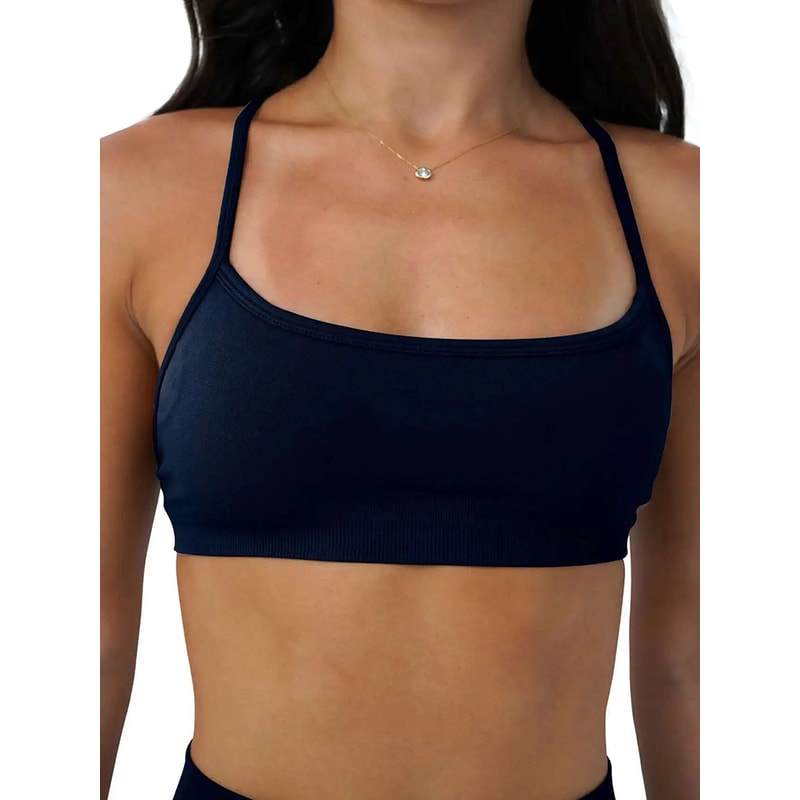 Women Seamless Sports Bra Yoga Top Back Cross Fitness Bra Gym Active Wear Workout Pushup Running Un 0