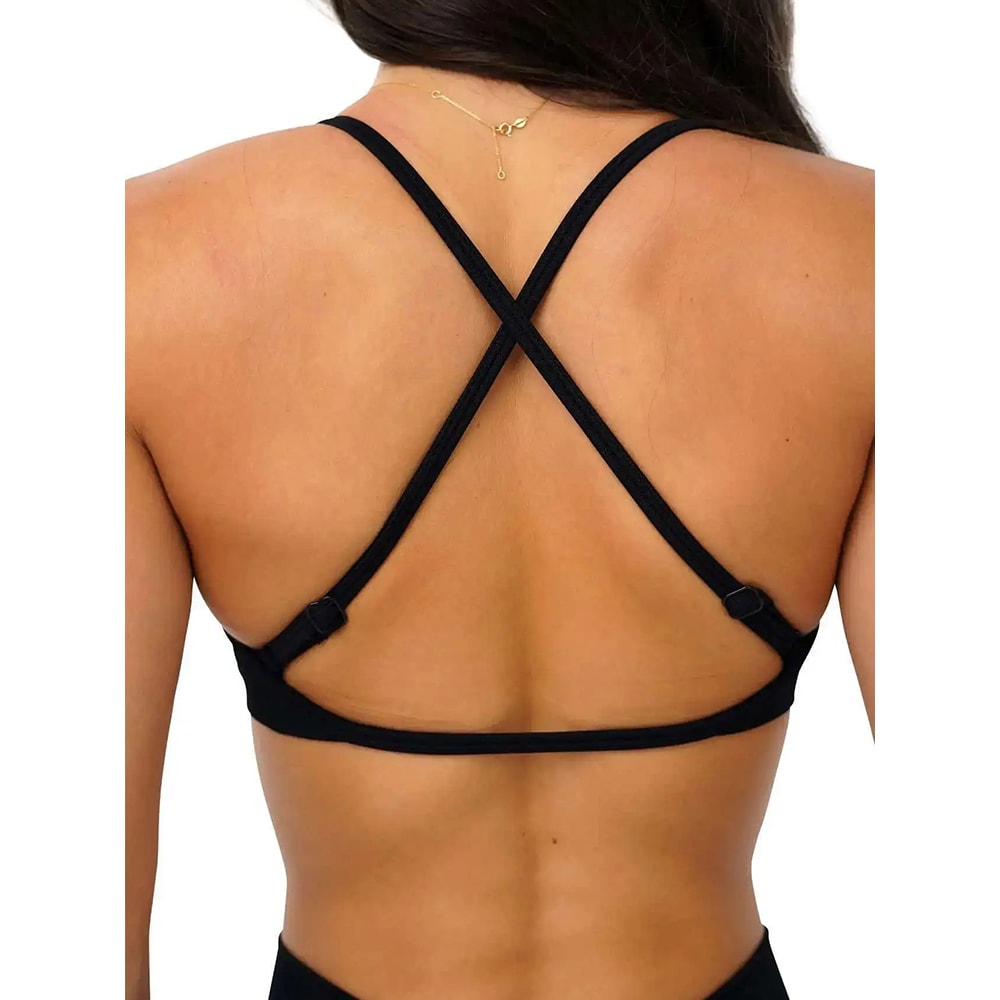 Women Seamless Sports Bra Yoga Top Back Cross Fitness Bra Gym Active Wear Workout Pushup Running Un 3