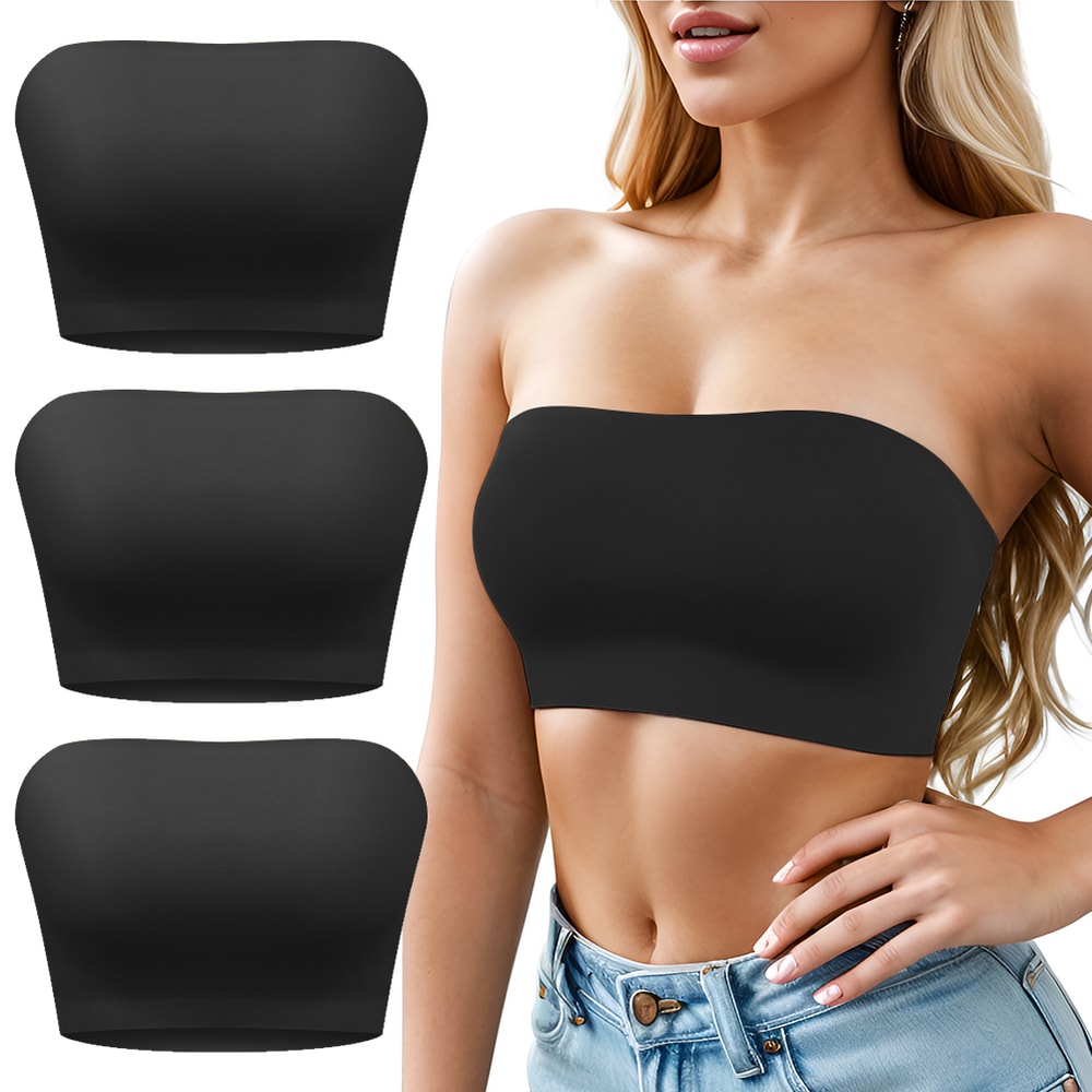Sexy Seamless Strapless Tube Bra Womens Ultra Thin Silicone Half Cup Nonslip Underwear For Offthesh 6