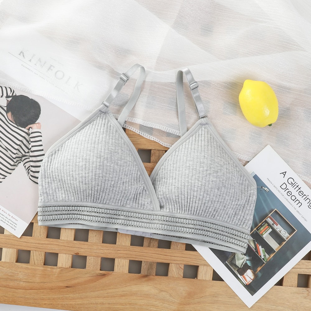 PushUp Bra For Women Seamless NonWire Bralette VNeck Underwear Soft Thin Padded Cups Brassiere Inti 11