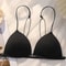 Sexy Thin Suspender Front Button Bra Triangle Cup Neck Design Beautiful Back Front Buckle Straps Wi