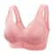 Breathable Comfortable Underwire Bra For Middleaged Moms Large Size Front Button Nursing Bra 0