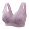 Breathable Comfortable Underwire Bra For Middleaged Moms Large Size Front Button Nursing Bra 3
