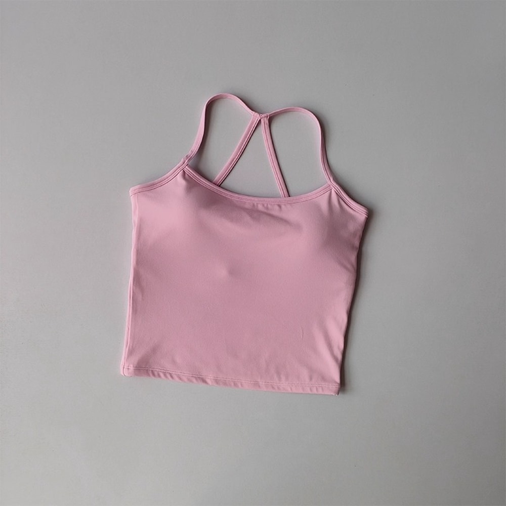 Womens Sports Bra Cross Back Gym Tank Top PushUp Workout Bra Comfortable Naked Feeling Fitness Wear 7