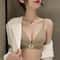 Comfortable WireFree Bra Sexy Beautiful Back Underwear French Triangle Cup Womens Bra Small Chest F 0