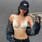 Comfortable WireFree Bra Sexy Beautiful Back Underwear French Triangle Cup Womens Bra Small Chest F 1