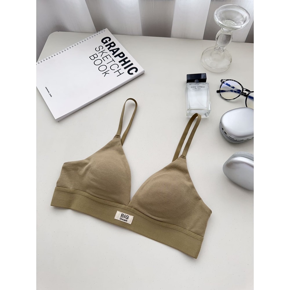 Comfortable WireFree Bra Sexy Beautiful Back Underwear French Triangle Cup Womens Bra Small Chest F 8